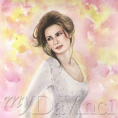 Shania Twain Watercolor Print,by myDaVinci - myDaVinci